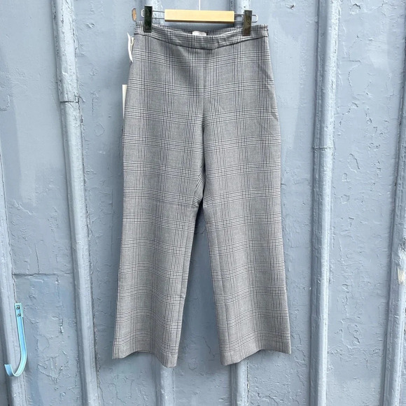 Wilfred  Kick Flare Grey Houndstooth Pants, BNWT, size 6 (fits like 2/4) - Picture 3 of 12